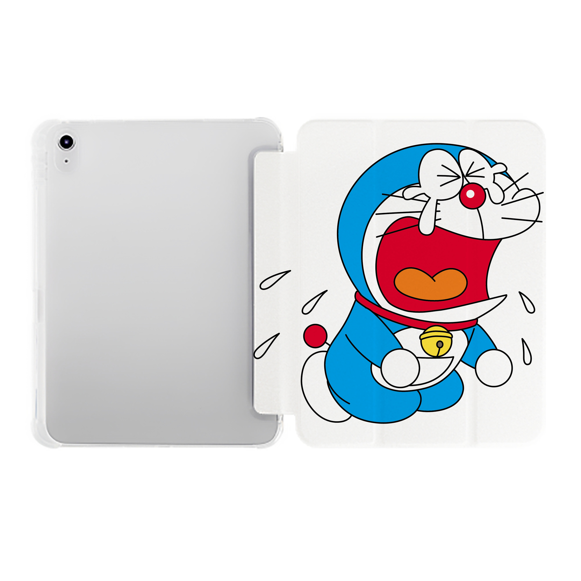 （画像用） ドラえもん Doraemon IPad ケース ペン収納付き 三つ折りスタンド PUレザー×シリコン 対応機種9.5/10.5/10.9インチ